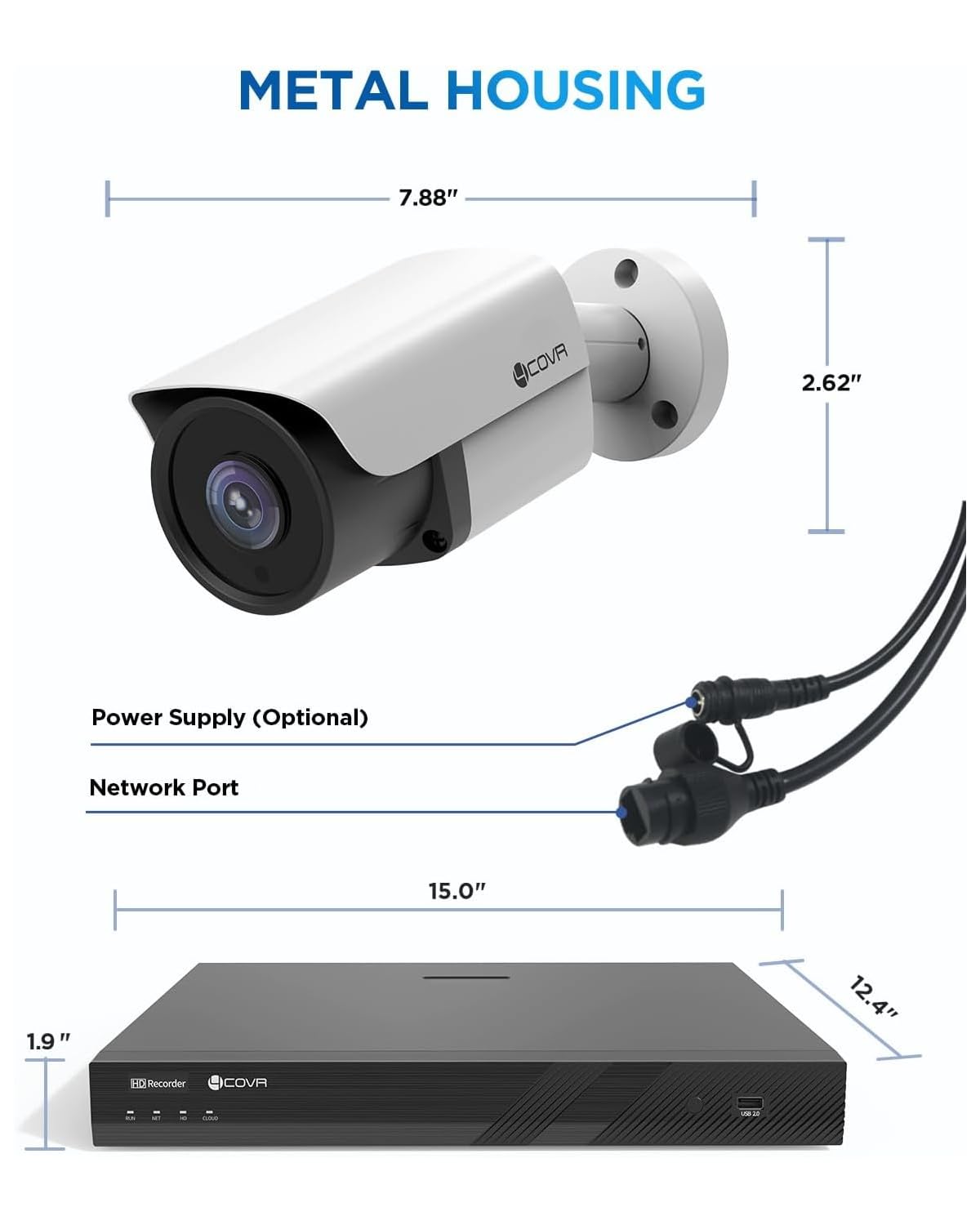 4COVR 16 Channel Security Camera System for Business, 16CH 4K NVR with 4TB HDD, AI Human Vehicle Detection, 16x 5MP Commercial IP67 IP Bullet PoE Camera, Night Vision, 24/7 Recording, LY37EX5M1616
