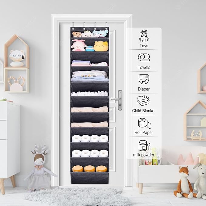 SLEEPING LAMB Over The Door Shoe Organizer