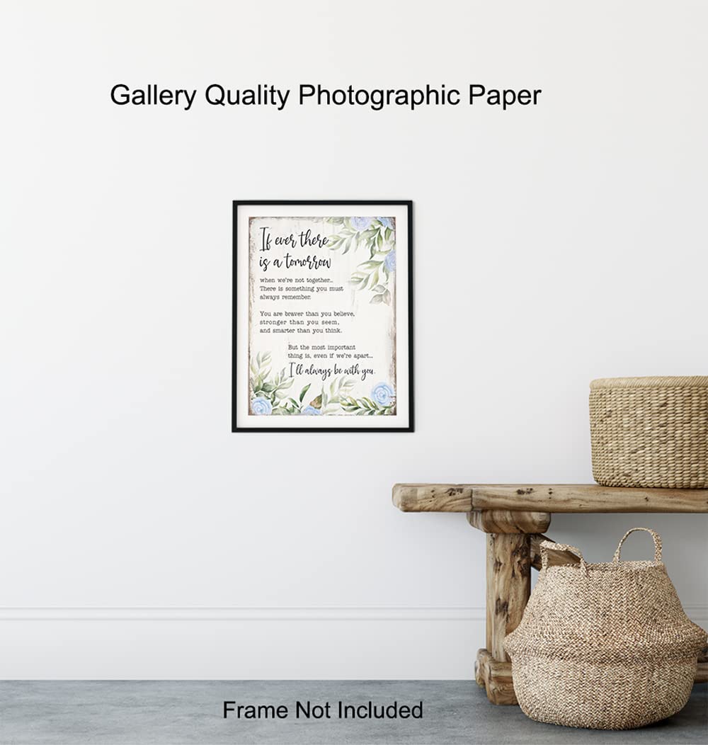 A. A. Milne Quotes Motivational Wall Art - Inspirational Positive Quotes Posters - Uplifting Encouragement Gifts for Women - Rustic Country Bohemian Encouraging Boho Wall Decor Saying 8x10
