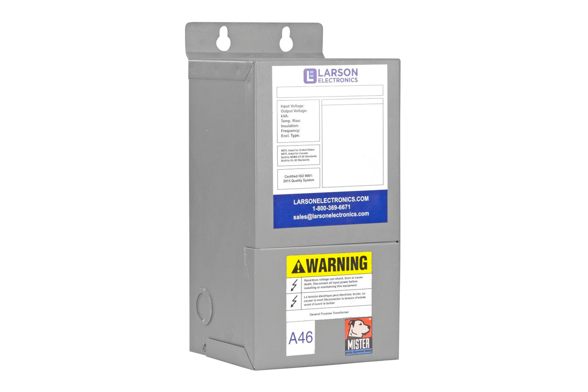 1-Phase Buck/Boost Step-Down Transformer - 240V Primary - 208V Secondary -35.4, 60 or 130 Amps -50/60Hz