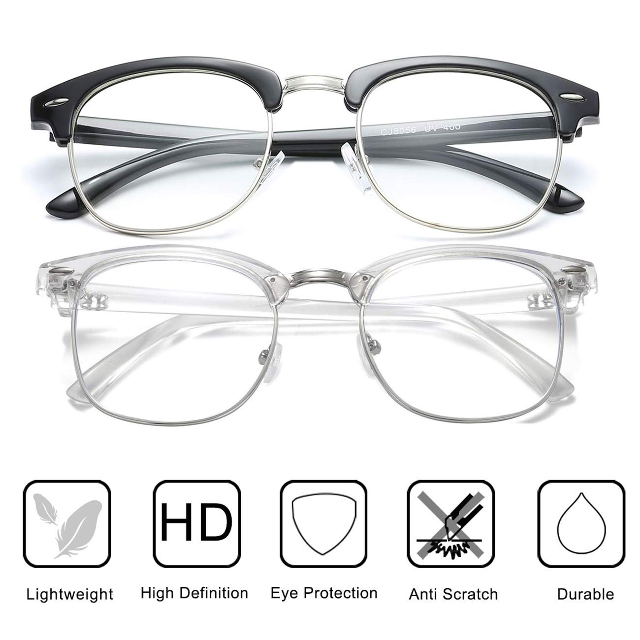 Perfectmiaoxuan Blue Light Blocking Glasses,Computer/Gaming/Screen Glasses for Women or Men,Anti Blue Light & UV