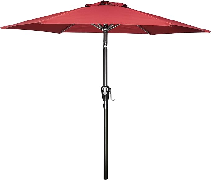 Simple Deluxe 9' Patio Umbrella Outdoor Table Market Yard Umbrella with Push Button Tilt/Crank