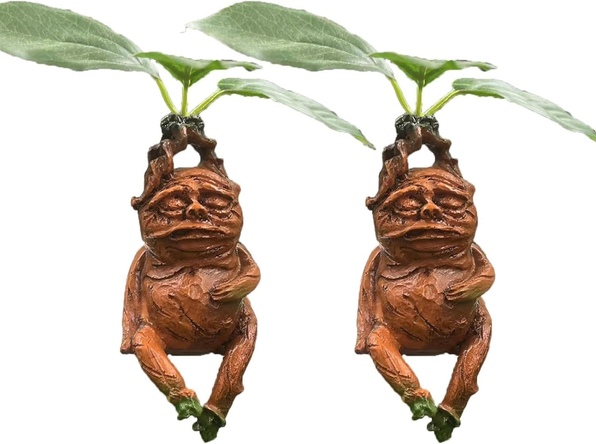 CYMSYWJ Mandrake Resin Statue Plant Funny for Decoration Micro Landscape Ornament for Outdoor Garden, Living Room, Bedroom Decor Magical Figurine Birthday Christmas Halloween Easter Gift