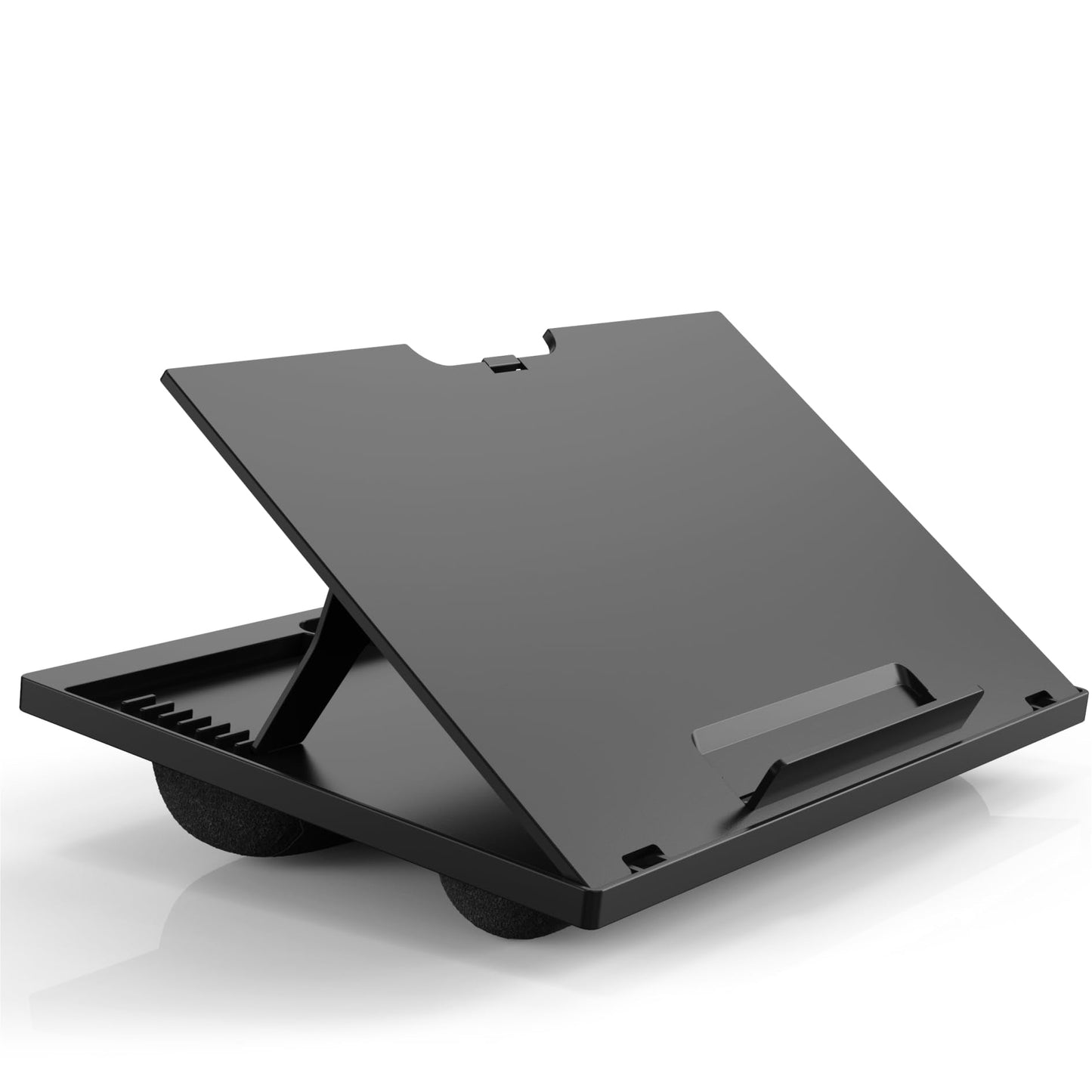 Adjustable Laptop Desk with 8 Angles - Cushioned Lap Desk for 15.6 Inch Laptops, Portable with Handle for Home & Office