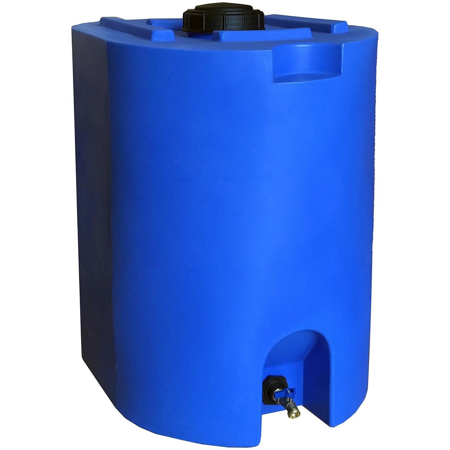 WaterPrepared 2-Pack Stackable Plastic Drinking Water Storage Tank with Spigots, 55 Gallon, Blue - Portable Emergency Hydration Container for Survival or Disaster Preparedness
