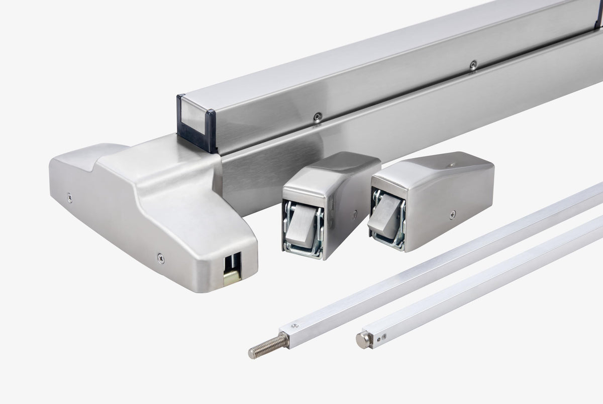 SUMBIN Surface Vertical Rod Commercial Emergency Panic Exit Device Door Push Bar Door Lock, Ansi Grade 1 and UL CUL 3H fit fire Rated Door