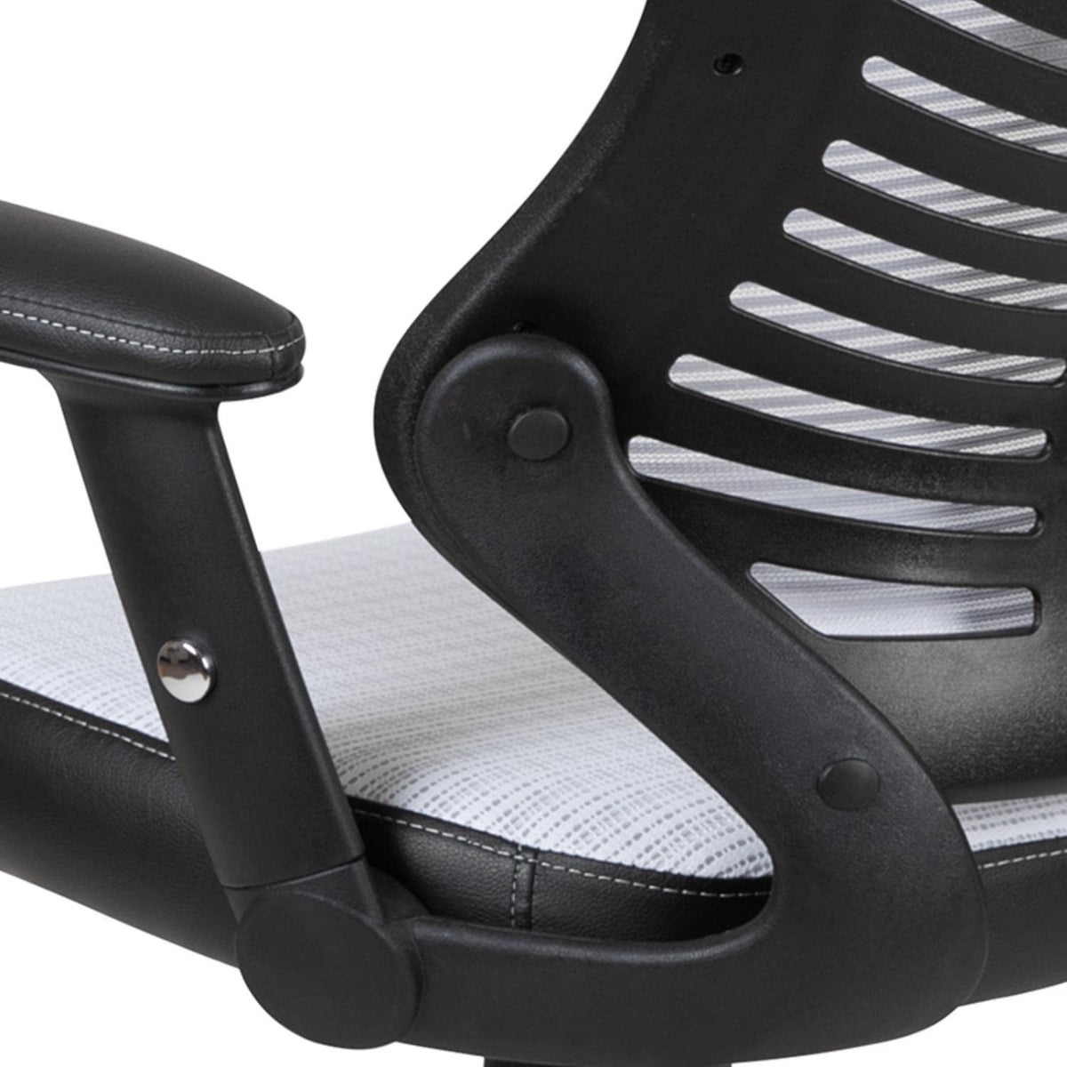 Flash Furniture Kale High Back Designer White Mesh Executive Swivel Ergonomic Office Chair with Adjustable Arms