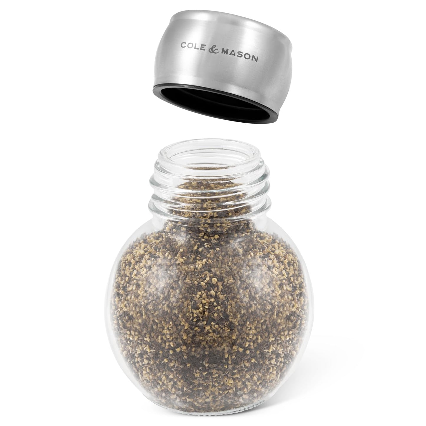 Cole & Mason Darlington Salt & Pepper Shaker Gift Set - Salt and Pepper Shakers - Home & Kitchen Accessories - Kitchen Essentials - Acrylic & Stainless Steel Shaker Set