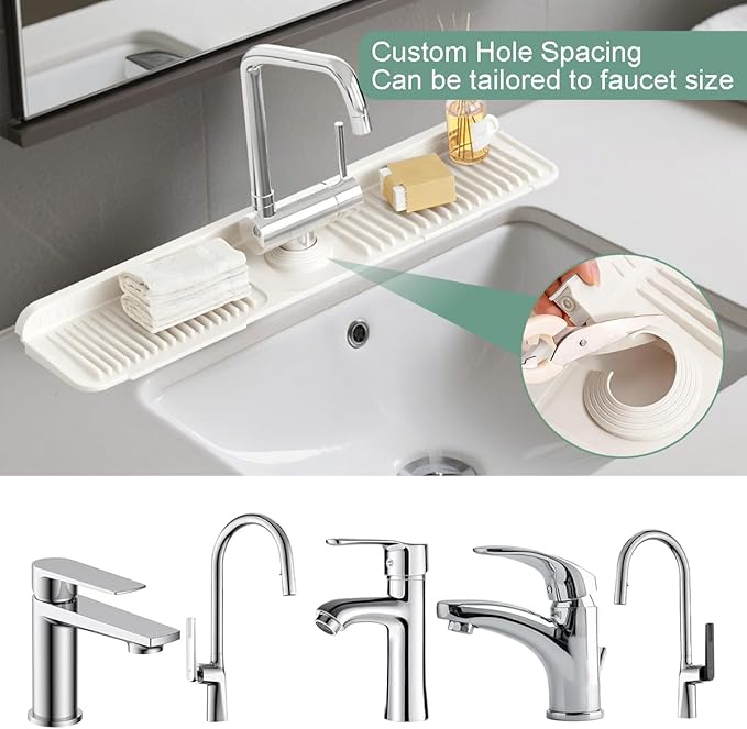 24 Inch Upgraded Draining Mat Folding faucet Mat