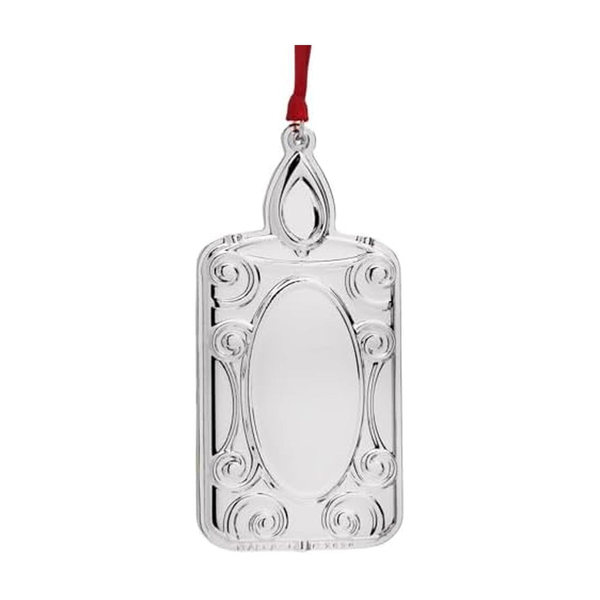 Wallace 2025 Silver-Plated Engraveable Candle Ornament 13th Annual Edition - Handcrafted Collectible with Gift Box, Velvet Pouch and Ribbon, Made in USA