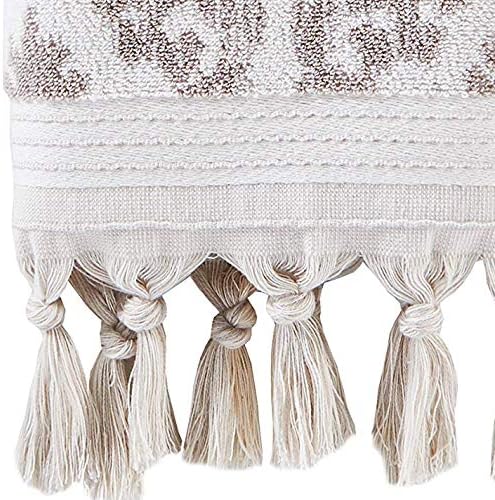 SKL Home Mirage Fringe 100% Turkish Cotton Hand Towel, 16x26 in