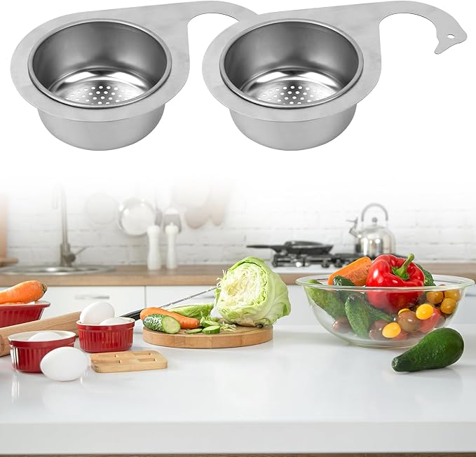 2pcs Swan-Shaped Drain Basket, Stainless Steel Sink Strainer Catcher