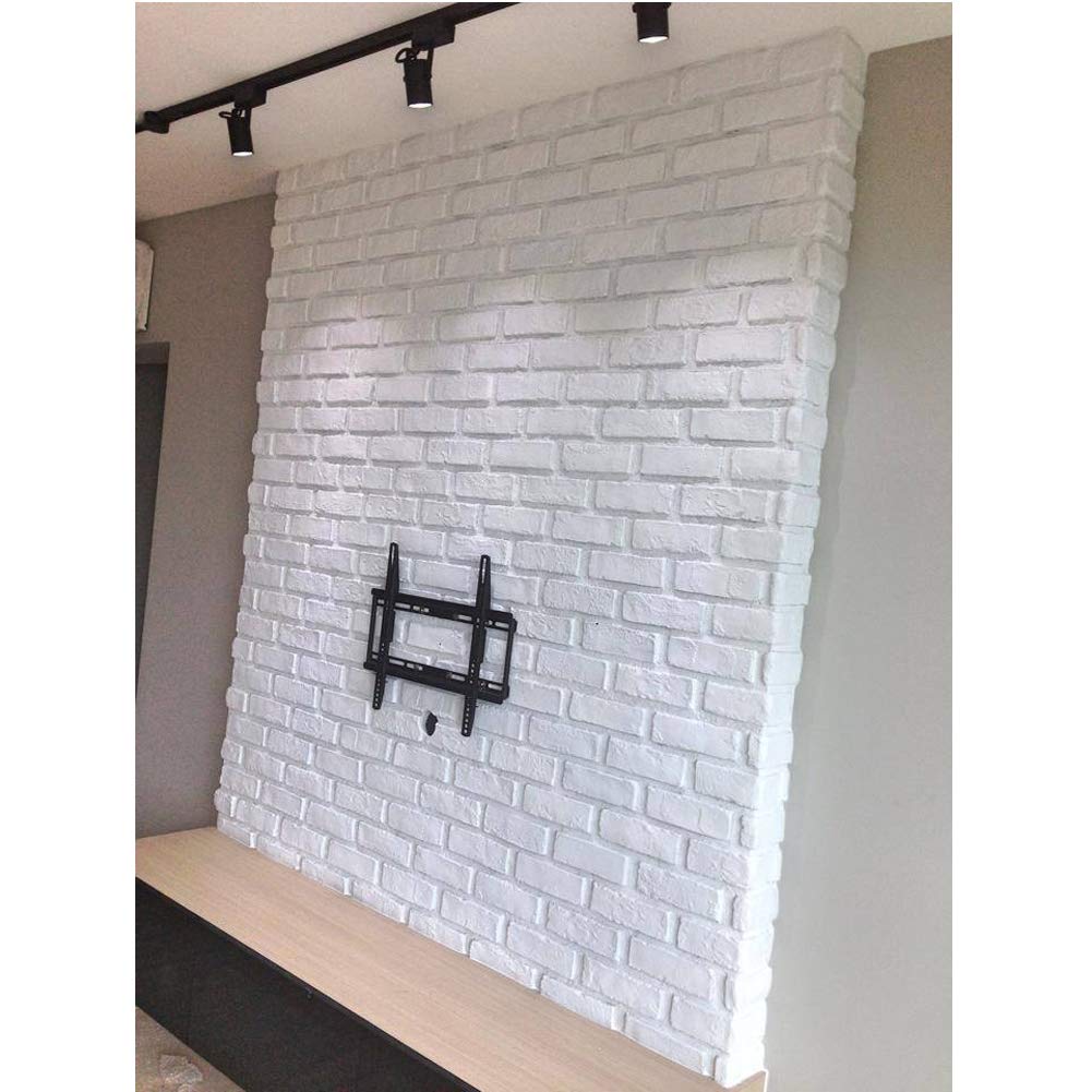 3D Wall Panels FRP Faux Brick Wallpanel for TV Walls, Sofa Background, Wall Art Decorative, Extrior Siding and Interior Wall Tiles (45" X 27"/ PIC,32 Square Feet/Box)