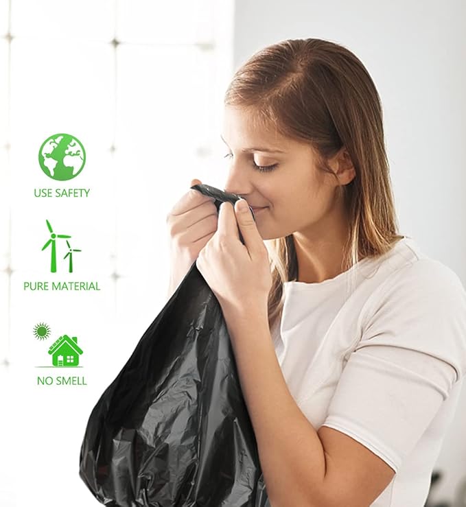 Teivio Trash Bags, 3 Gallon, for Bathroom, Industrial, Commercial, Janitorial