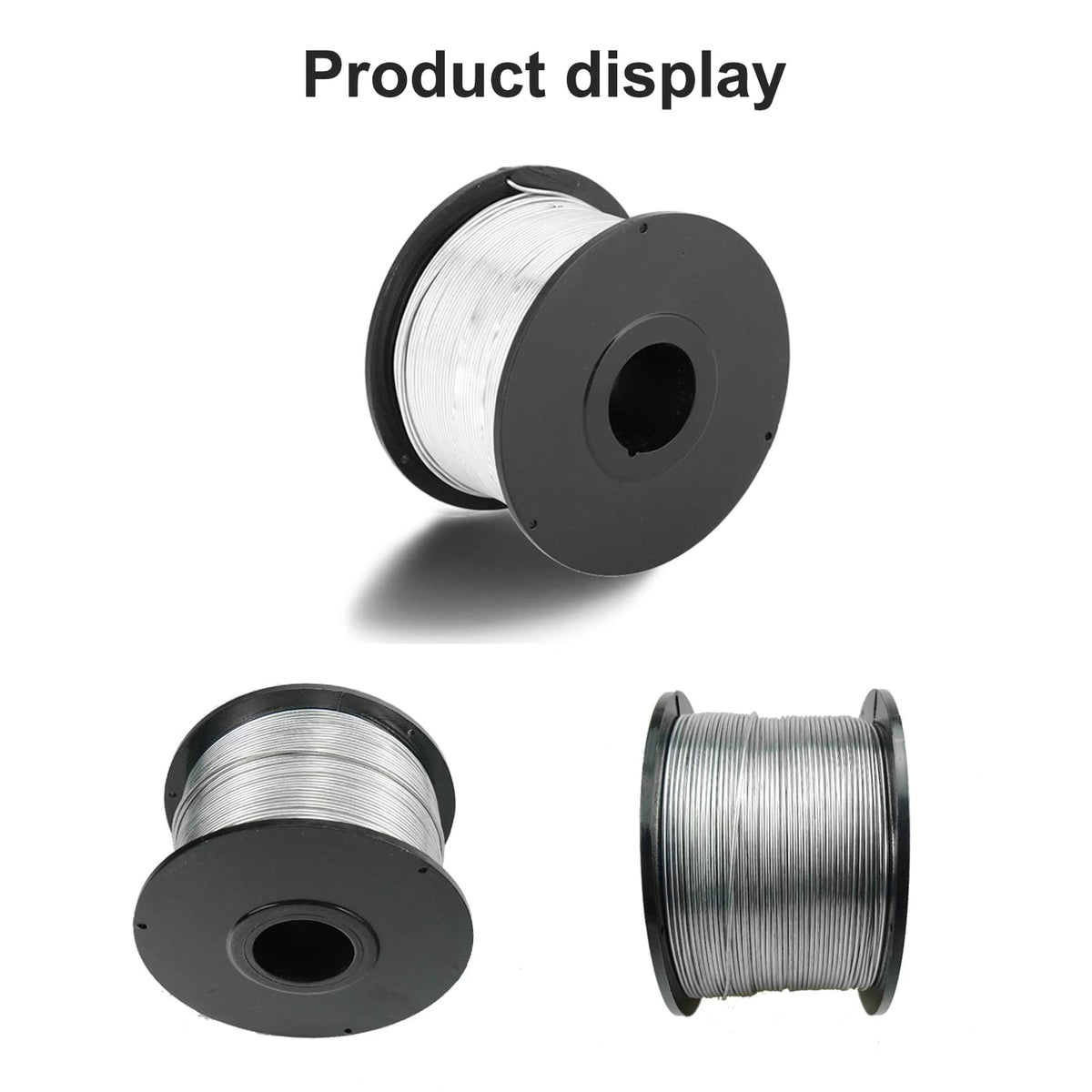 5 Rolls Stainless Steel Rebar Tie Coil, 1/32" 0.8mm 360FT, Automatic Rebar Tie Wire Twister