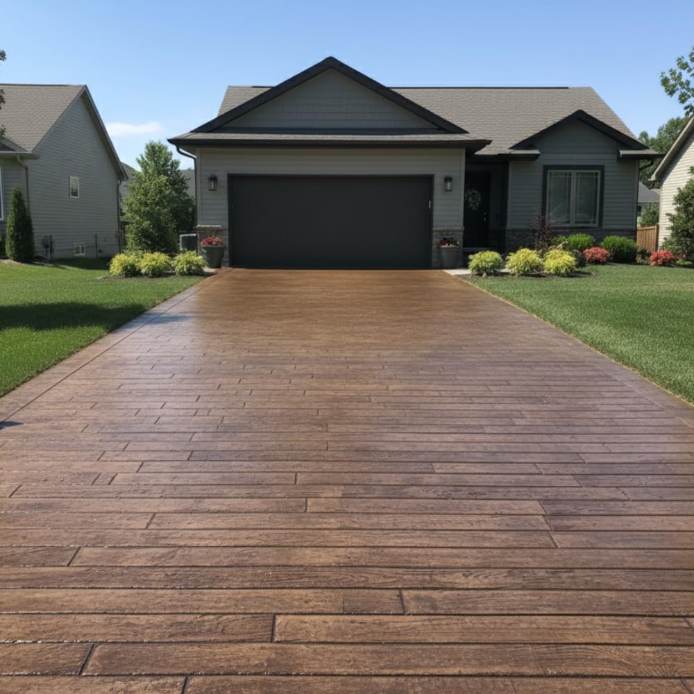 Wood Grain Stamp Mat Set of 4 β Realistic Texture Stamping Mats for Concrete Floors, Patios, and Driveways β Durable Rigid & Flex Mats β 3 1/2" Wood Planks
