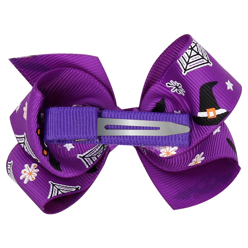 Love Sweety Baby Rose Halloween Headband Infant Pumpkin Hairband Bow Hair Clips (8pcs Clips)