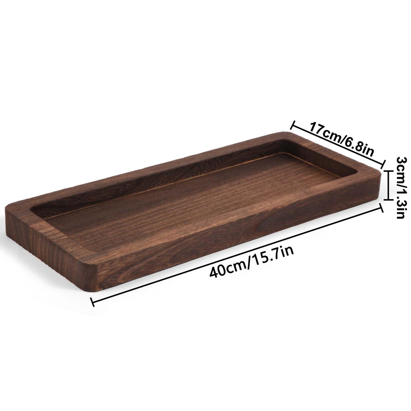 Hatway Wooden Decorative Tray Candle Holder Long Wood Tray Home Decor,Centerpieces Plates for Table centerpieces for CoffeeTable,Christmas Decor