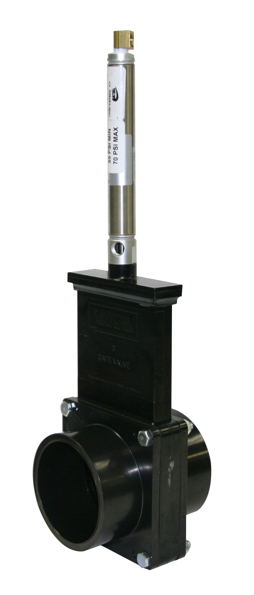 Valterra 9303S ABS Pneumatic Gate Valve, 3" Spigot w/ Stainless Steel Paddle & Gate Keeper