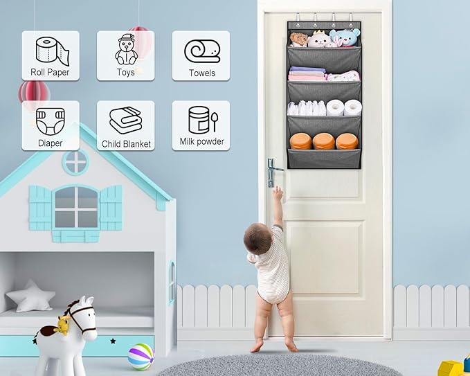 SLEEPING LAMB Over the Door Shoe Organizer