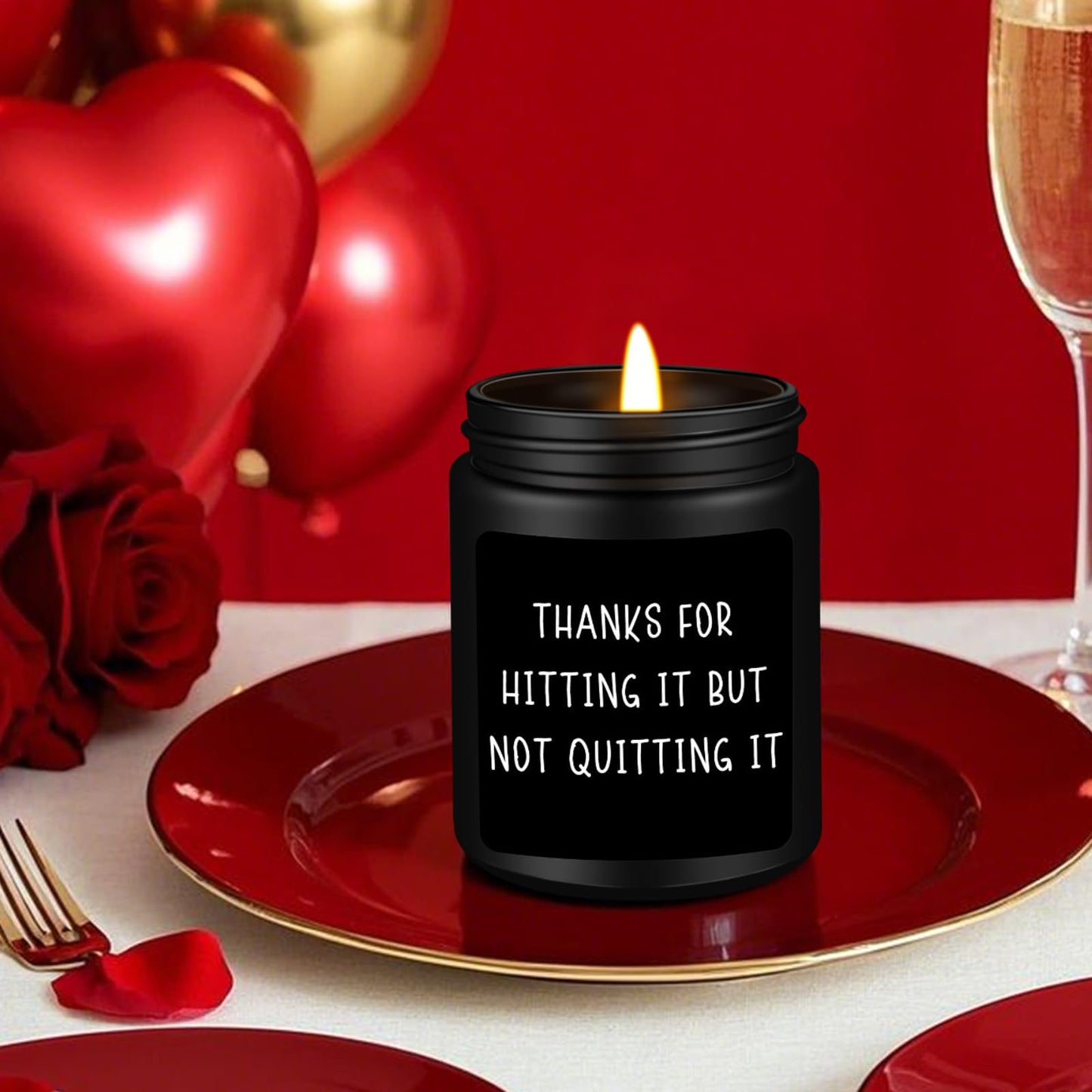 Homsolver Romantic Valentine Gifts for Men, Wedding Anniversary Christmas Valentines Day Gift for Him Boyfriend Husband-Thanks for Hitting It But Not Quitting It-Sandalwood Scented
