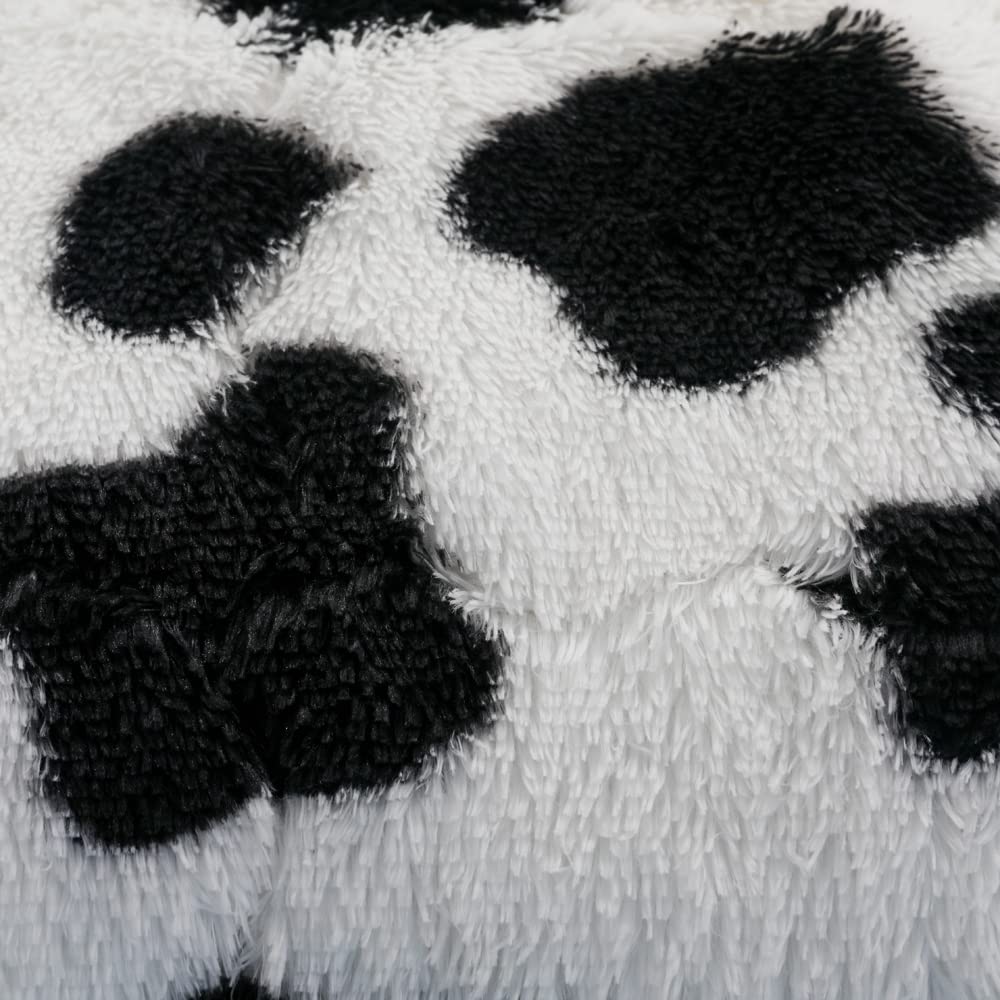 Roscloud Faux Fur Kids Girls Cow Print Comforter Sets Twin/Full - 3PC Bed Set Warm Comfortable Soft Plush Flannel Velvet Fluffy Fuzzy Bedding(Comforter x 1 Pillowcases x 2)