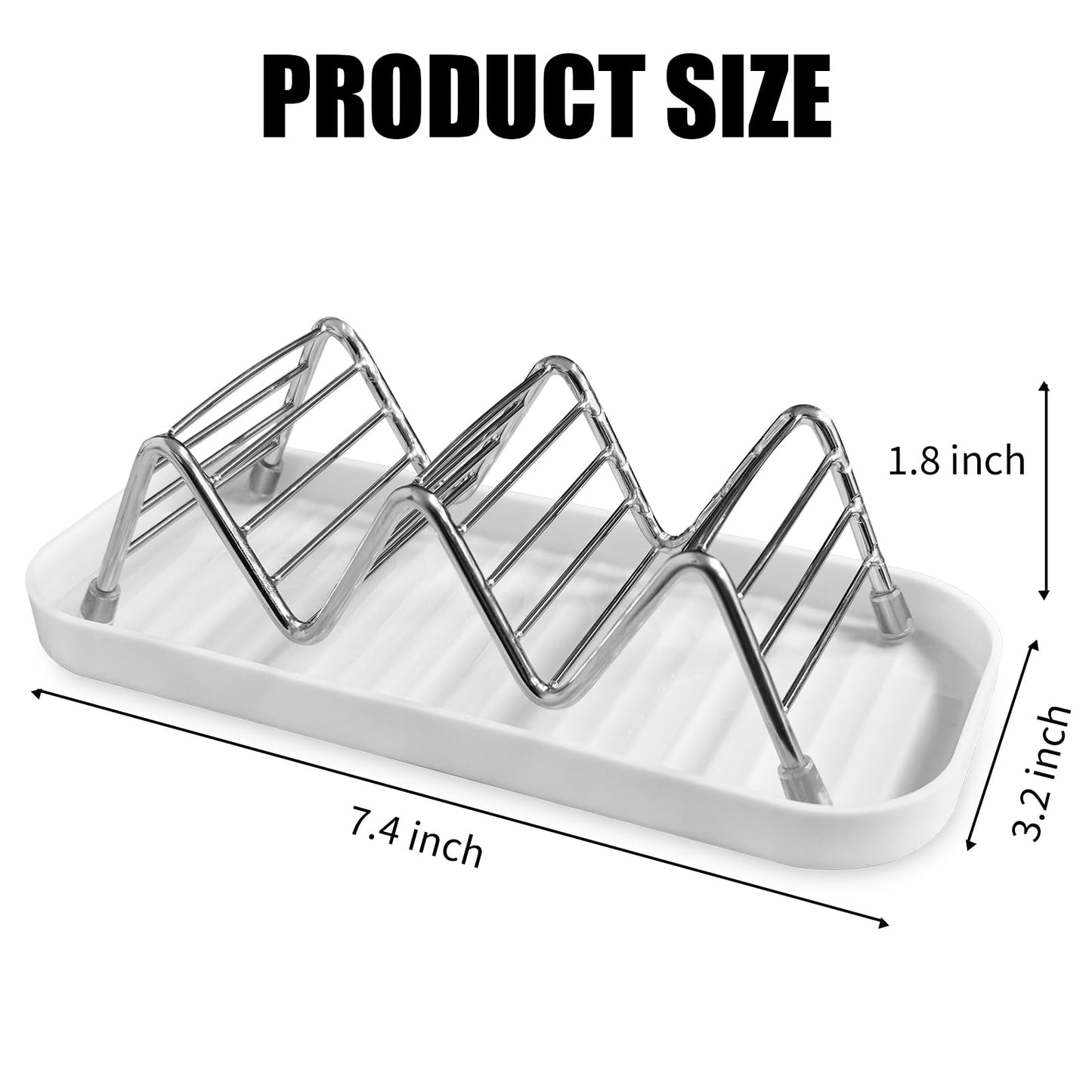 Soap Dish Holder Stainless Steel Self Draining with Tray, Shampoo Bar Holder for Shower, Rustproof Bathroom Soap Dish Organizer for Shampoo Bars, Conditioner Bars, Kitchen Sink Countertop