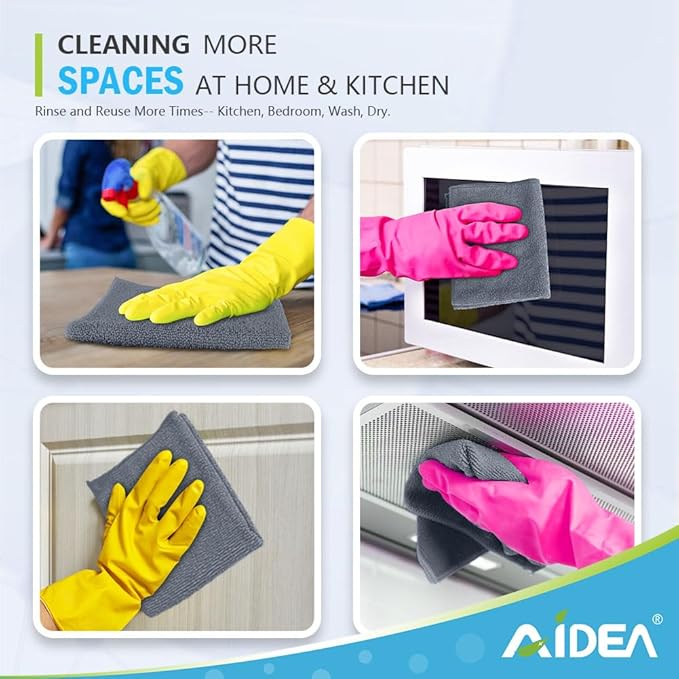 AIDEA Microfiber Cleaning Cloth-24PK, Soft Microfiber Towels