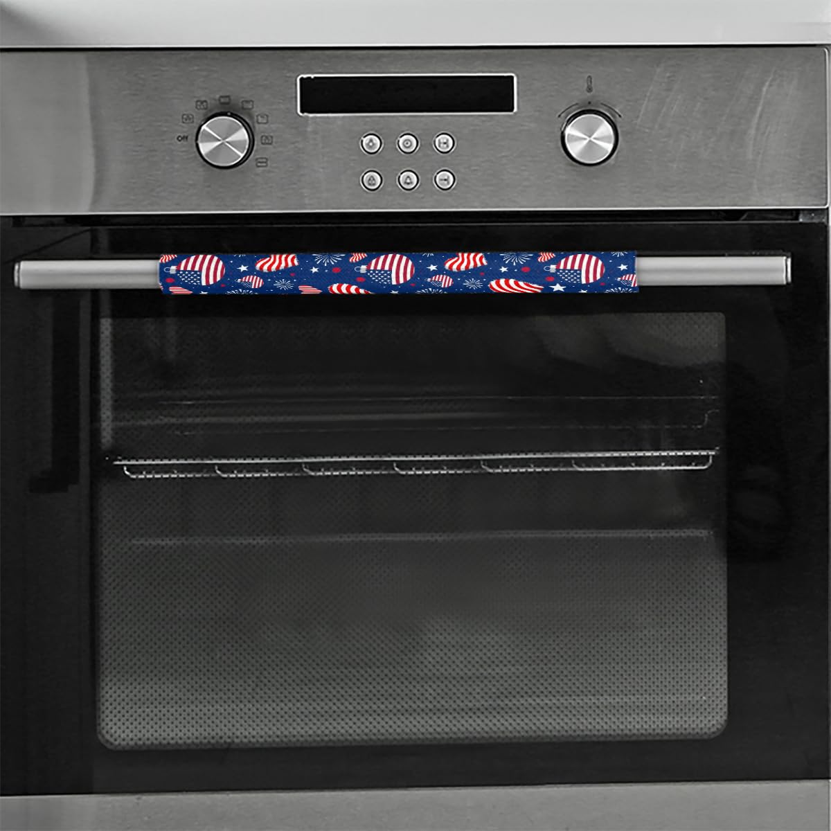 Pardick Refrigerator Door Handle Covers Set of 2, Patriotic Fridge Handle Cover Washable Fridge Dishwasher Door Spring Decor Protector Handle Cover, Keep Your Kitchen Appliance Clean