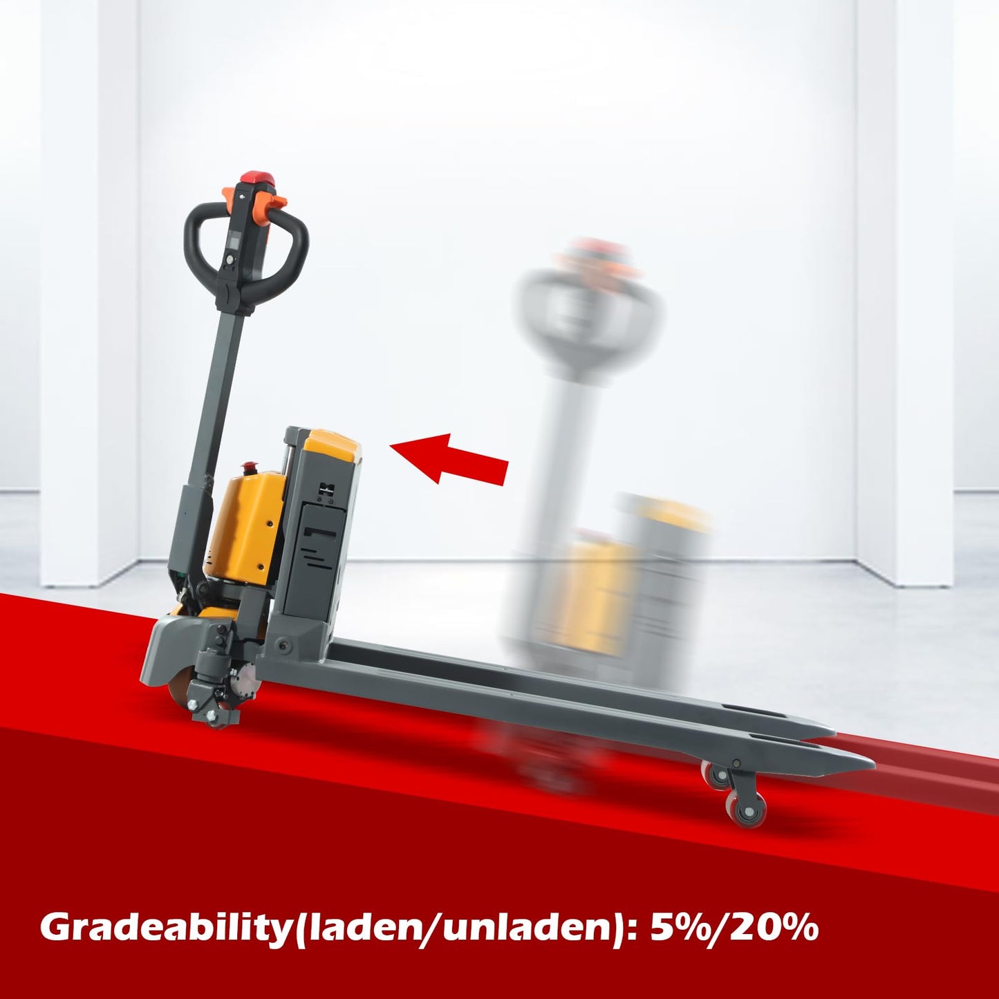 APOLLOLIFT 3300lb Capacity Electric Pallet Jack Truck, Lithium Powered Pallet Truck 48"x27" Forks Lift Jack with Extra Battery