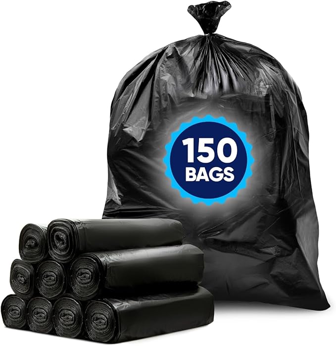 Tasker 55-60 Gallon Trash Bags Heavy Duty | Mega ValuePack 150 Bags | Large