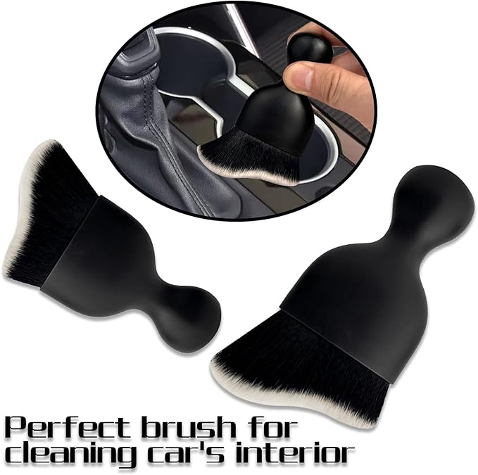 Car Interior Dust Brush, Auto Detailing Brush, Soft Bristles Car Cleaning