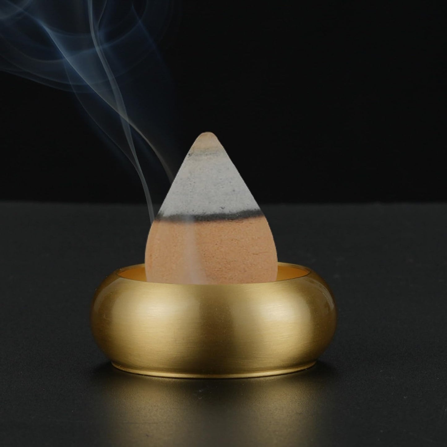 MrMrKura 12 Pcs Brass Incense Burner Holder, Mini Copper Incense Stick Holder Gold Cone Incense Holder for Yoga Meditation Indoor Outdoor Home Decor