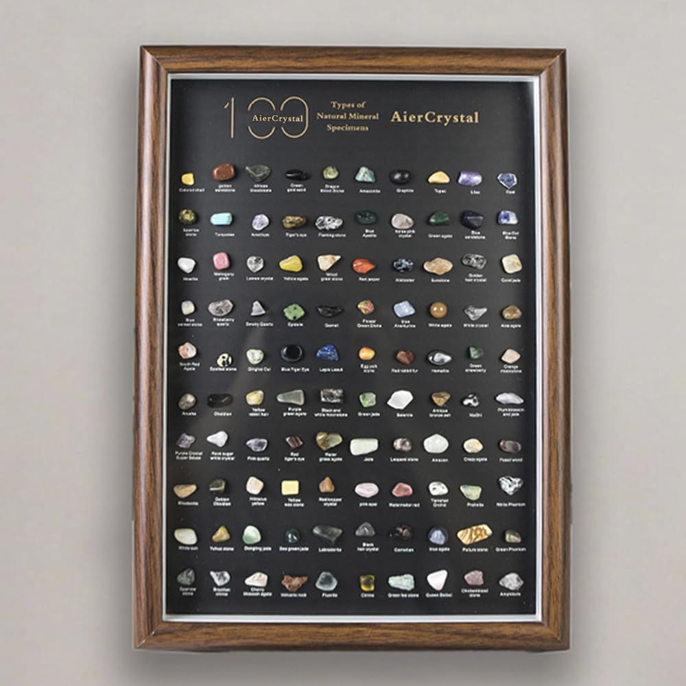 100pcs Natural Crystal Gemstone Collection - Mixed Raw Mineral Specimens Including Quartz, Amethyst, and More for Healing, Display, Decoration, and Gift Giving