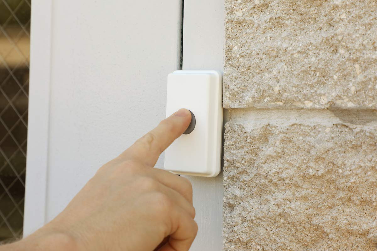 Safeguard Supply ERA-DOOR ALARM Wireless Entry Alert Chime Kit - 4000 ft Range - Loud120dB Siren & Attention Grabbing Red Flashing Strobe - Push Button & Door Contact Sensor