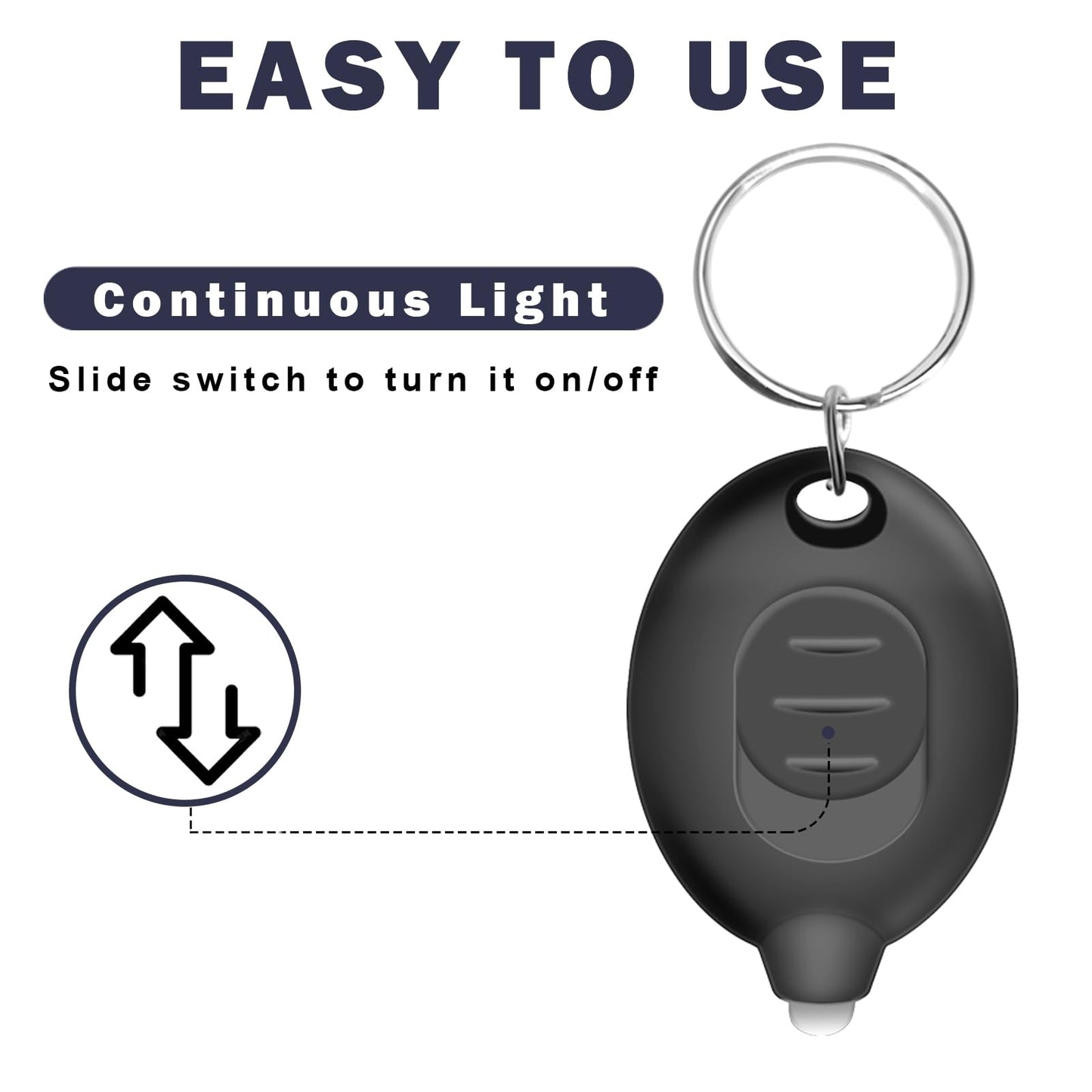 Daemson Mini LED Keychain Flashlight, Ultra Bright Tiny Flashlight, Small Keychain Flashlight White Light, Micro Pocket Key Ring LED Flashlight for Emergency Lighting - Multicolor Shell (8PCS)