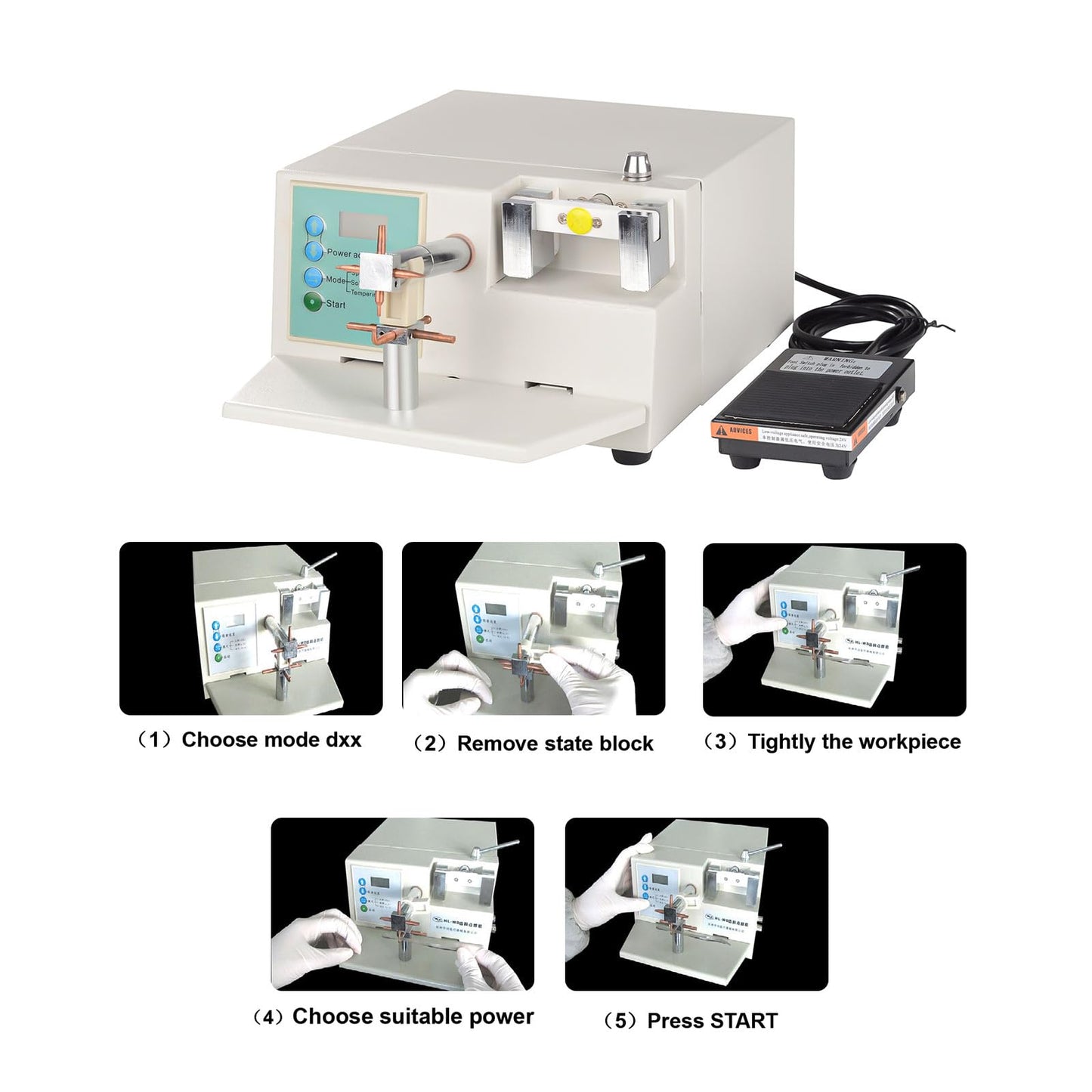 Smile Dental HL-WD II Dental Spot Welder Machine Orthodontic Heat Treatment Dental Lab Equipment 110V