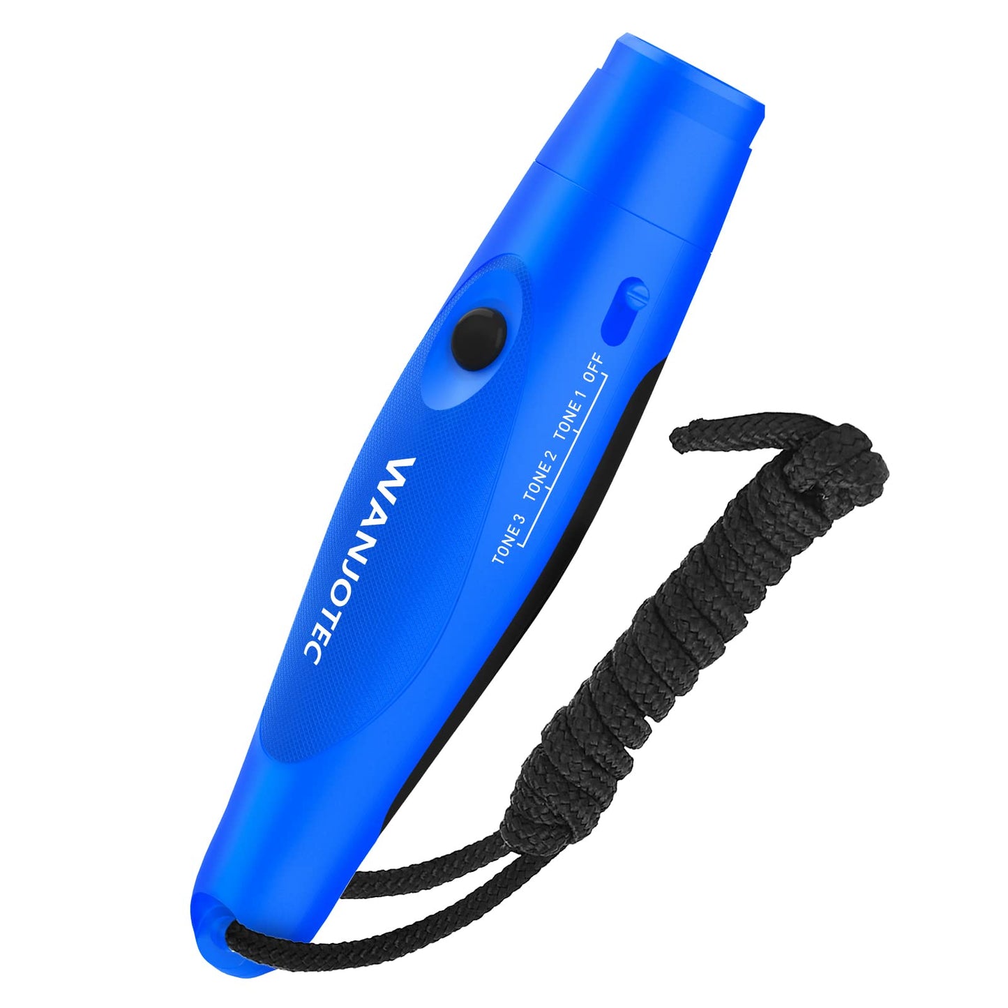 WANJOTEC Electronic Whistle,Handheld Electronic Whistles, 3 Tone High Volume Whistle Emergency, Adjustable Volume Whistle with Lanyard for Teacher Coach Referee,Volleyball Soccer Outoor Sports-Blue