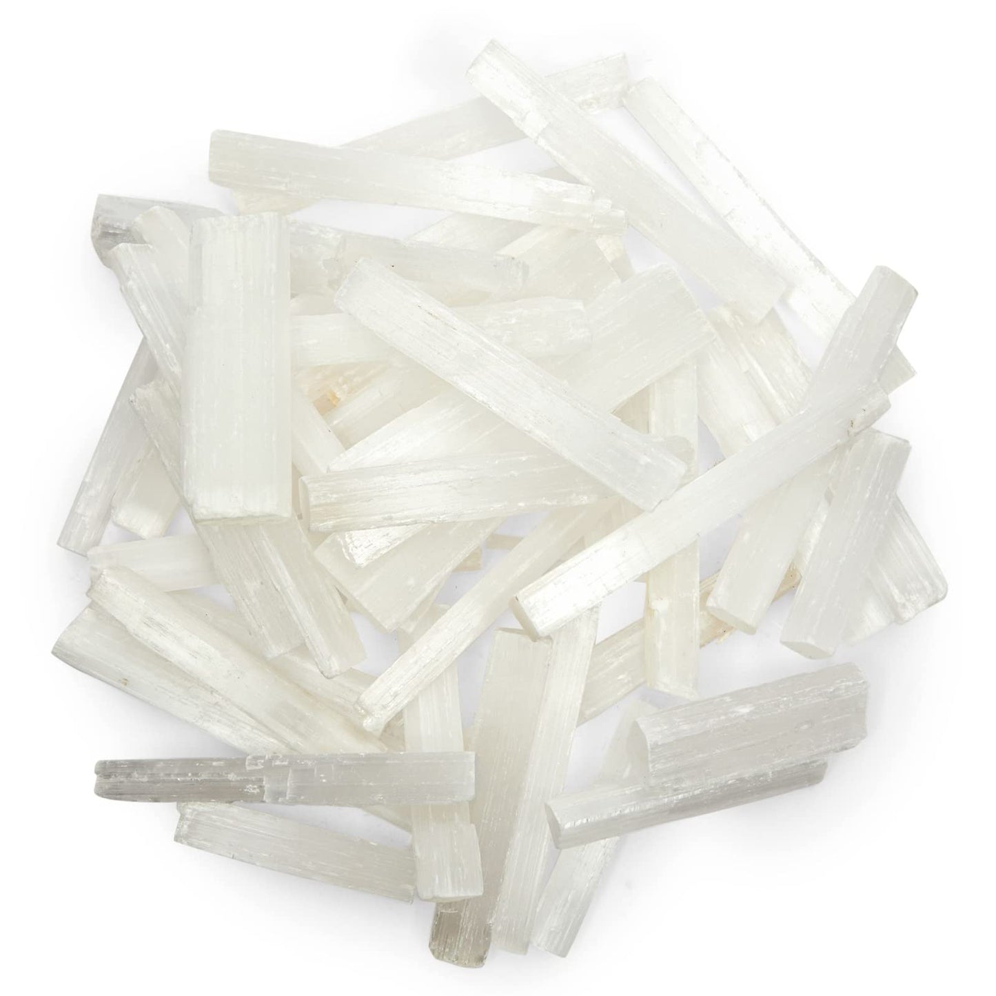Wellbrite Selenite Crystal Wands - Energy Clearing Meditation Set & Bulk Selenite Sticks - Chakra Balancing Healing & Crystals and Healing Stones - Raw Bulk Sticks - 3-5 in, 3 Lb