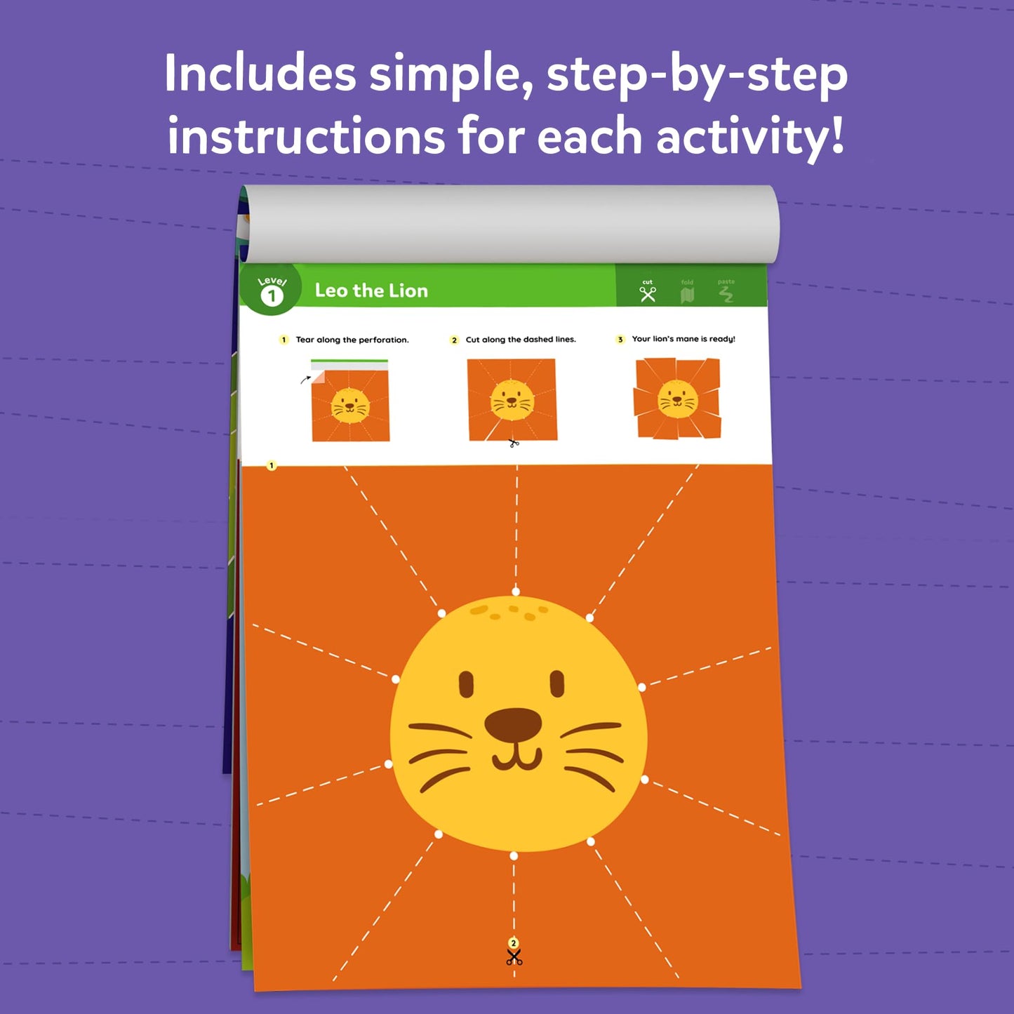 Skillmatics Scissor Skills Activity Book - Snip Snip, 25 Fun Cutting & Creative Activities for Preschoolers, 2 Child-Safe Scissors, Fine Motor Skills, Felt Craft Kit, Gifts for Kids Ages 3, 4, 5, 6, 7