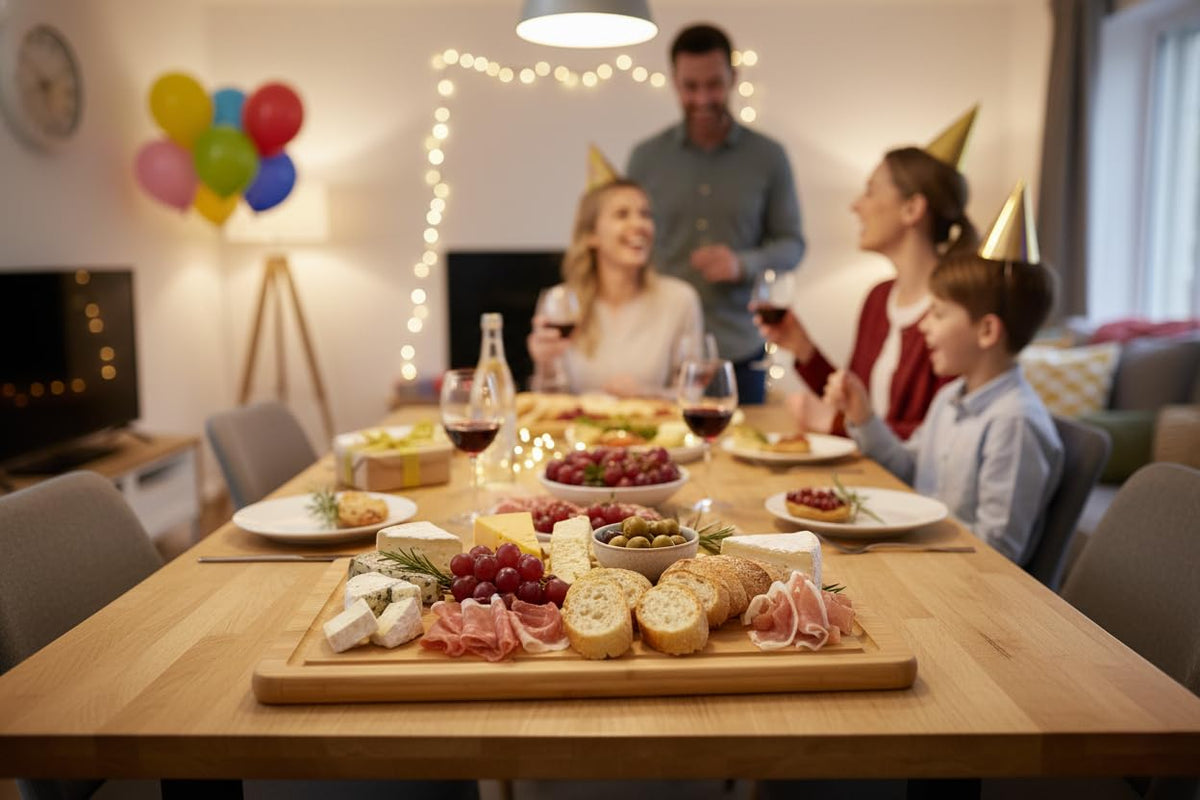 Funnydin 3PCS Bamboo Cutting Board Set - Durable Wooden Cutting Boards with Deep Juice Grooves & Built-in Handles & Hanging Holes, Ideal for Chopping Meat, Vegetables, Dishwasher Safe