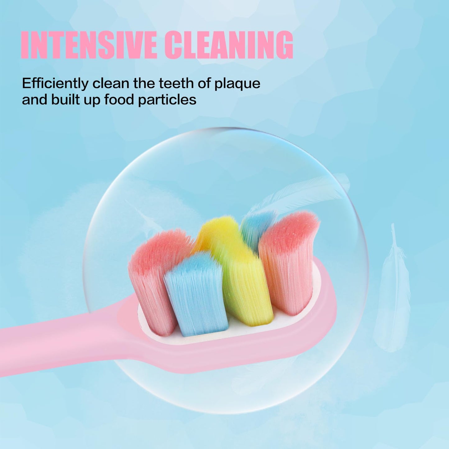 Tetragonal tree 6 Count Extra Soft Toothbrushes | Periodontist-Designed Tapered Bristles for Sensitive Teeth and Receding Gums | Plaque Remover Toothbrushes in Bucket Packaging - Colors May Vary