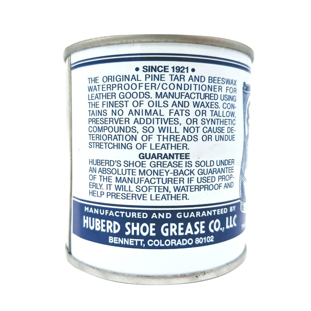 Huberd’s Shoe Grease (7.5oz) - Leather conditioner and waterproofer since 1921. Waterproofs, softens and conditions boots, shoes, bags, belts, jackets, car seats, gloves, furniture, saddles and tack.