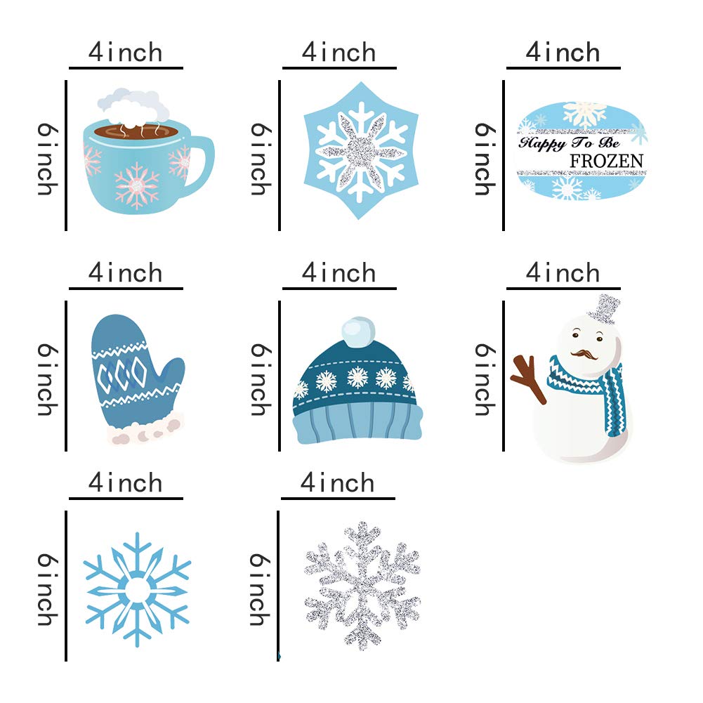 Christmas Snowman,Snowflake,Winter,Snow Hanging Swirl Decorations for Festival,Party,Together,Celling,Classroom,Home,Office,Bedroom(30Ct)