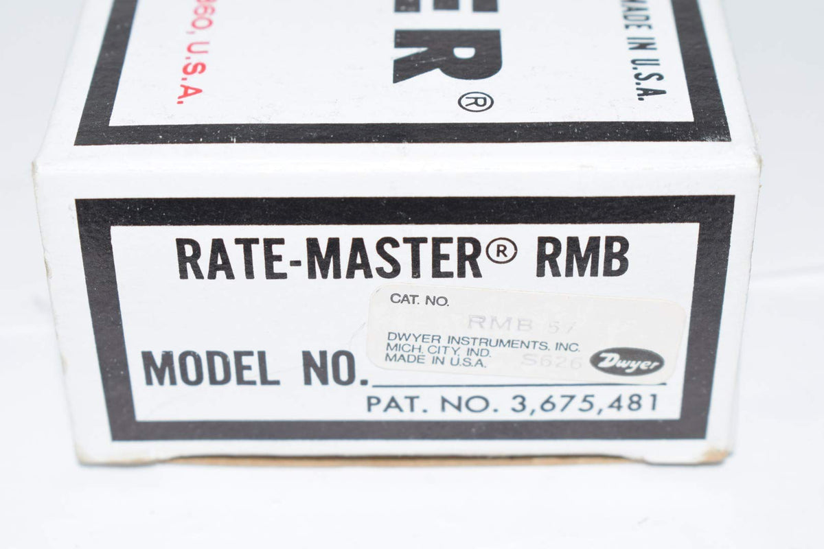 Dwyer® Rate-Master® Flowmeter, RMB-57, 3% Acc, 60-600 SCFH air, PC Body