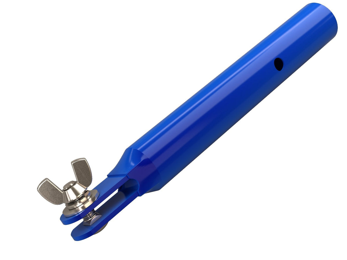 Bon 22-933 Button to Clevis Handle Adapter 9" All Steel Welded Concrete Tool Adapter for 1 3/8" Button Handles