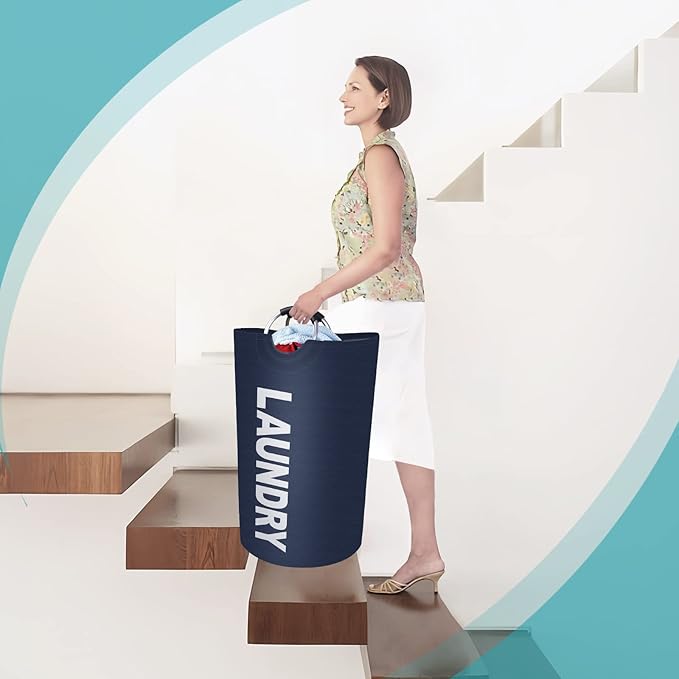 StorageRight 75L Large Laundry Basket, Laundry Hamper, Dirty Clothes Hamper