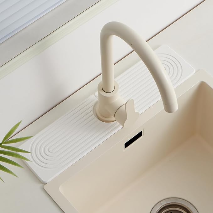 Stone Faucet Mat for Kitchen Sink,Super Absorbent Diatomite Fast Drying Stone