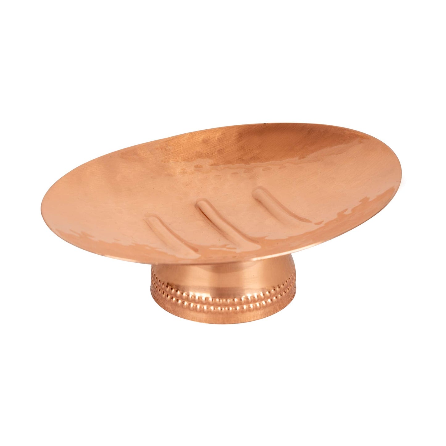 nu steel Copper Hudson Collection Soap Dish for Bathroom Counter,Shower & Kitchen – Stores Soap Bars,Sponges,Scrubbers & Pumice-Hammered