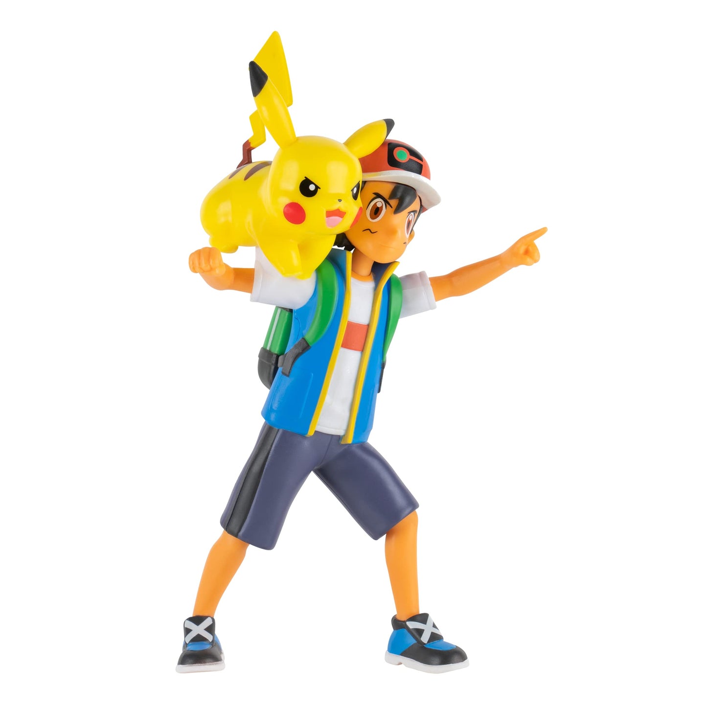 Pokémon 4.5-Inch Feature Battle Action Figure, Features Ash and Launch into Action 2-Inch Pikachu